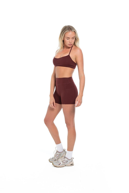 Classic Shorts | Mid Rise | Burgundy