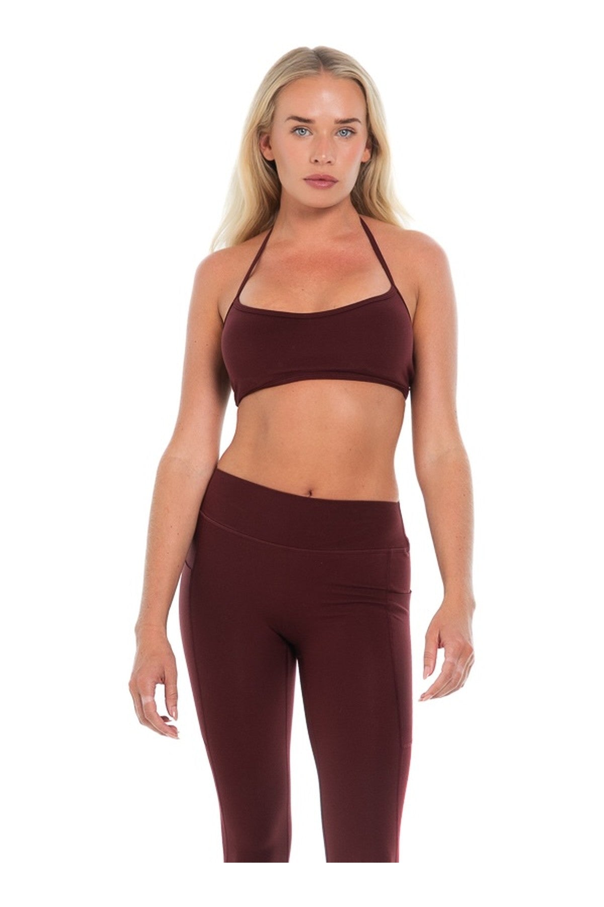 Classic Halter Bra | Burgundy