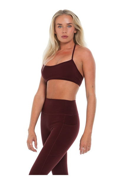 Classic Halter Bra | Burgundy