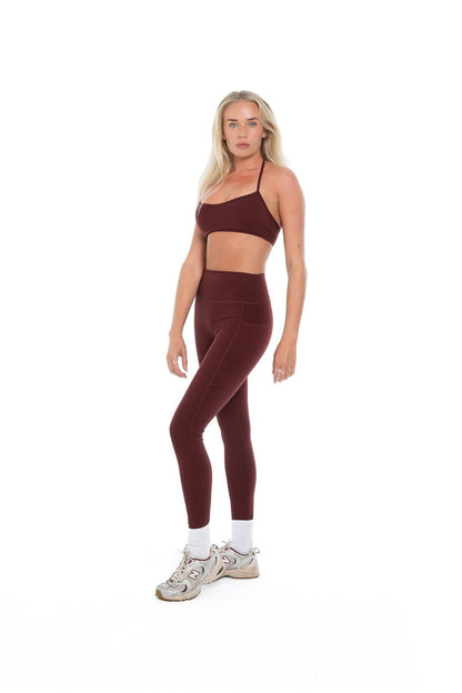 Burgundy - Classic Legging — High Rise