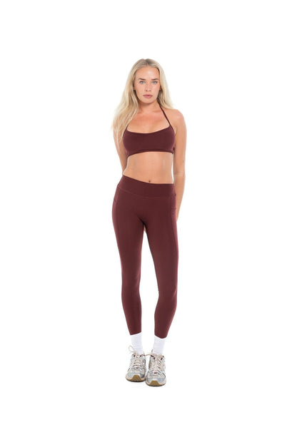 Burgundy - Classic Legging — Mid Rise