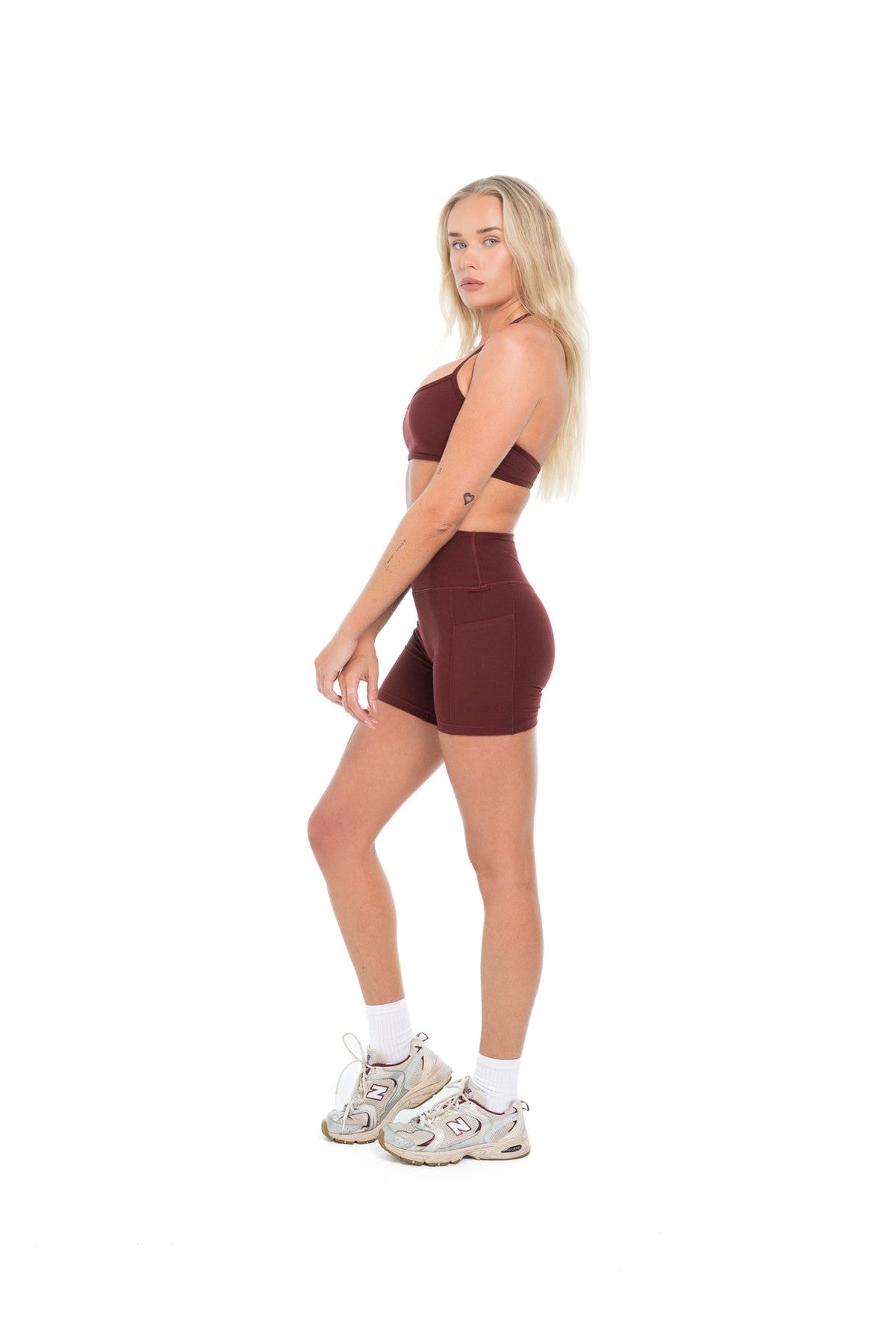 Classic Shorts | High Rise | Burgundy
