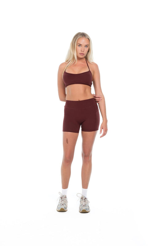 Classic Shorts | Mid Rise | Burgundy
